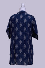 Short top dark blue peacock print - Image 2