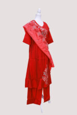 Anarkali set silk Red - Image 2