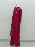 Cord Set cotton silk  Pink Colour - Image 5