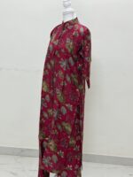 Cord set Cotton silk Dark pinkish maroon colour - Image 3