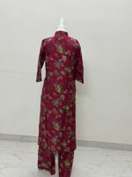 Cord set Cotton silk Dark pinkish maroon colour - Image 4