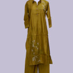 Cord set Cotton silk Olive green colour