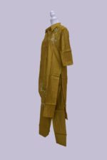 Cord set Cotton silk Olive green colour - Image 2