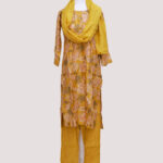 Vatican Silk set with dupatta Yellow Colour